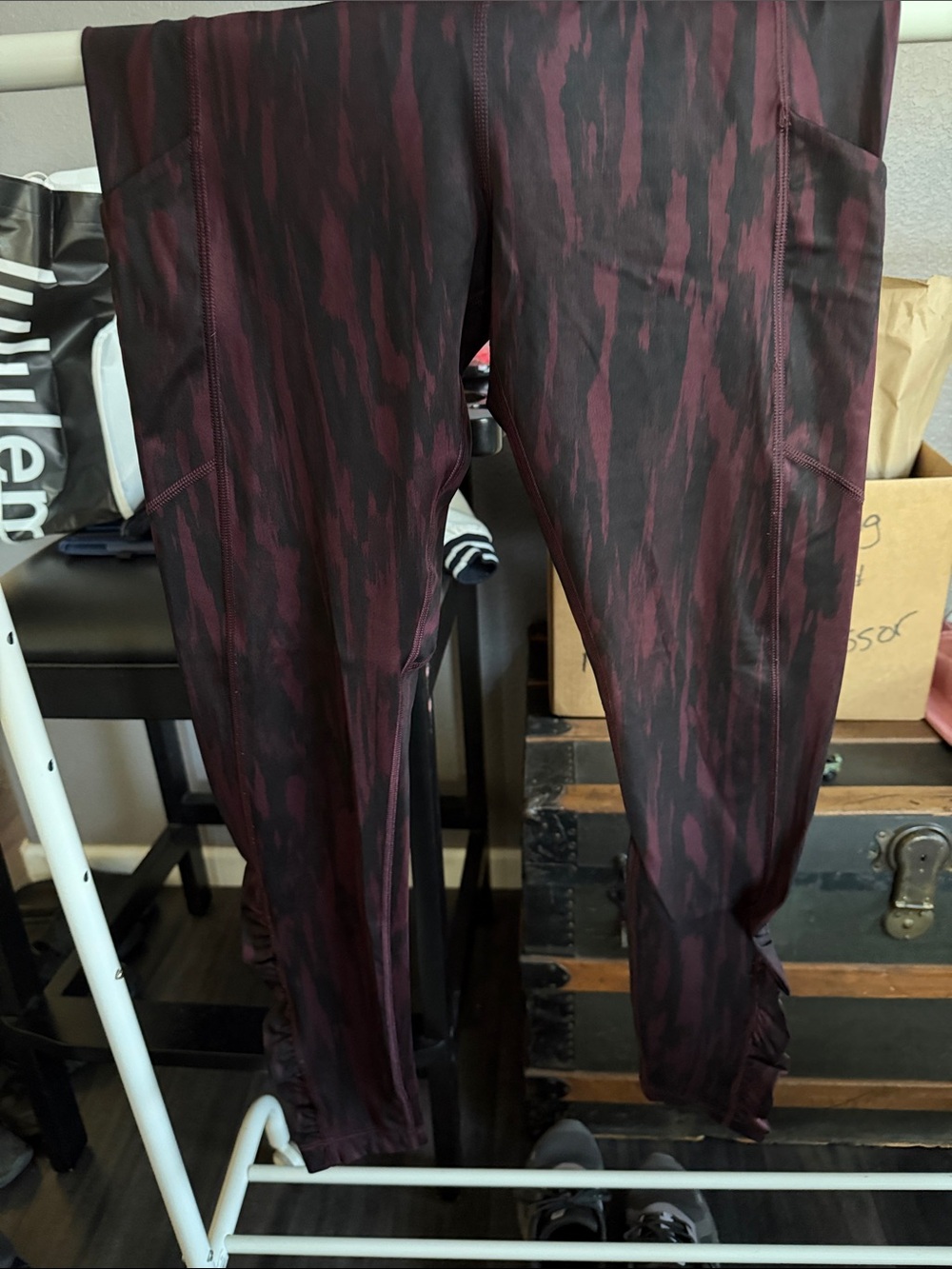 lululemon athletica Burgundy Patterned Leggings